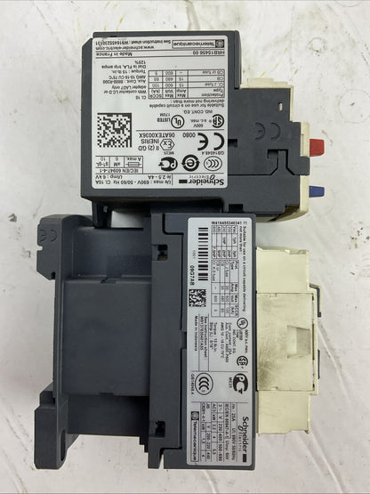 SCHNEIDER STARTER LC1 D09 CONTACTOR 25A 600VAC 7.5HP LRD 08 RELAY 2.5-4A4