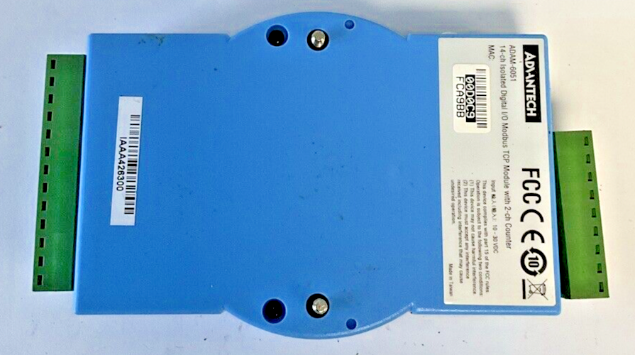 ADVANTECH ADAM-6051 14-CH ISOLATED DIGITAL I/O TCP MODULE W 2-CH COUNTER2