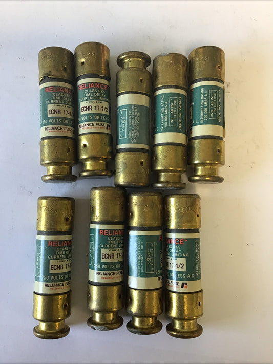 RELIANCE ECNR 17-1/2 FUSE CLASS RK5 250VAC TIME DELAY ***LOTOF9***0