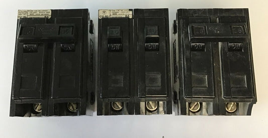 WESTINGHOUSE BA215 QUICKLAG CIRCUIT BREAKER 15A 2POLE ***LOTOF3***0