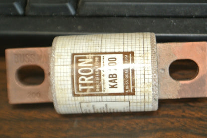BOX of 5 / BUSSMANN / TRON KAB200 RECTIFIER FUSE / 250V / 200A / NEW SURPLUS4