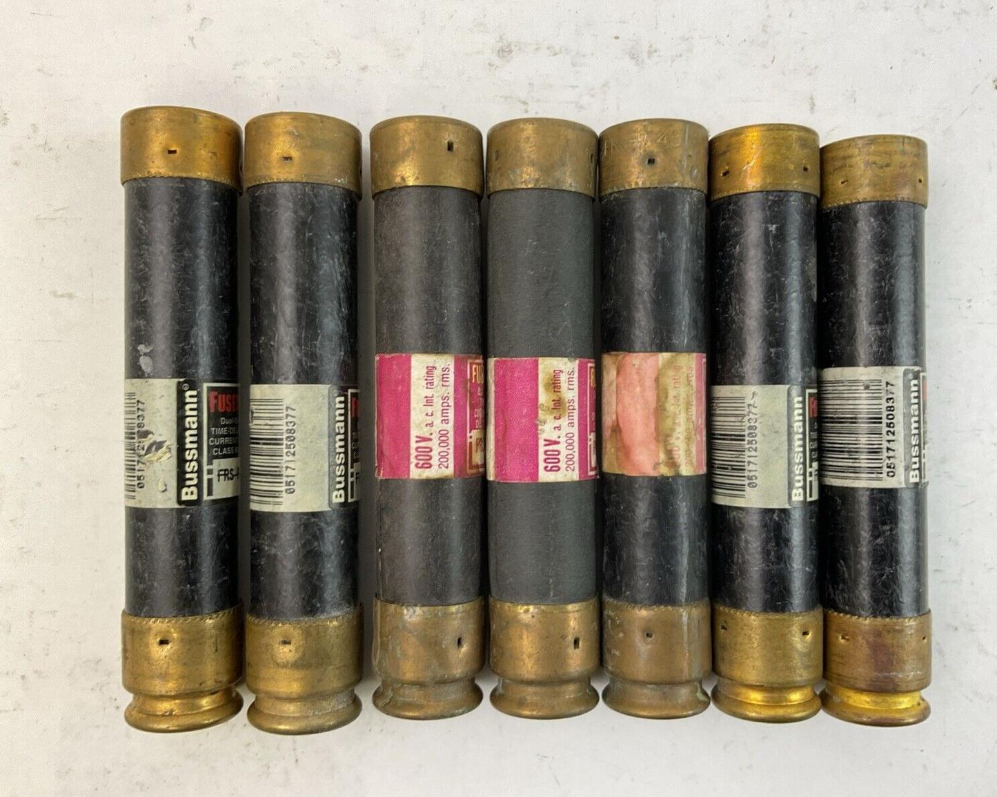 FUSETRON FRS-R-45 DUAL-ELEMENT TIME DELAY CURRENT LIMITING 600VAC 45A (LOT OF 7)2