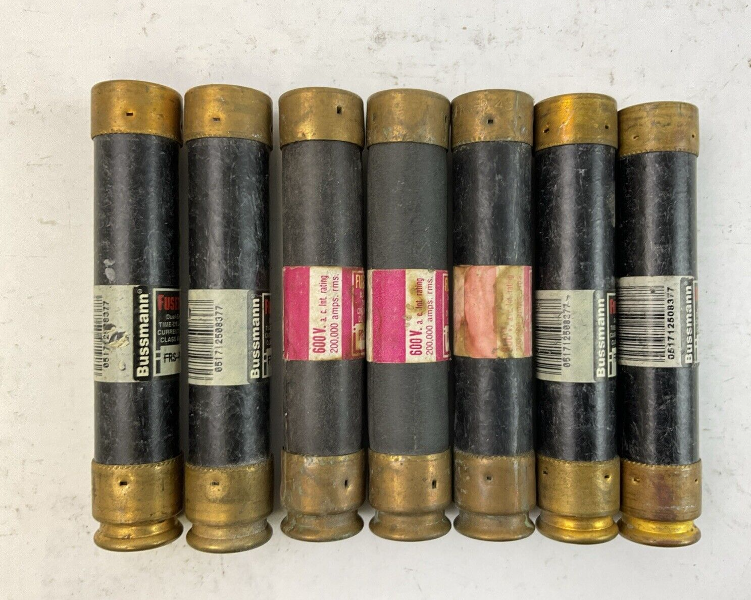 FUSETRON FRS-R-45 DUAL-ELEMENT TIME DELAY CURRENT LIMITING 600VAC 45A (LOT OF 7)2