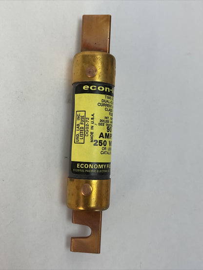 ECONOMY LEN 90 ECON-LIMITER TIME DELAY CLASS RK5 FUSE 90A 250VAC (BOX OF 4)4
