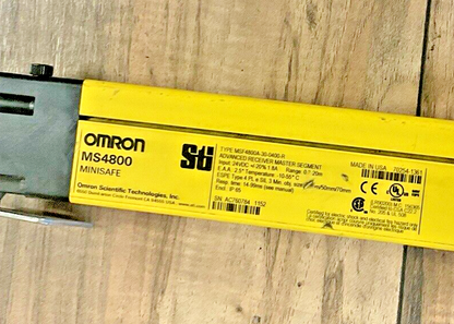 OMRON MSF4800A-30-0400 LIGHT CURTAIN TRANSMITTER AND RECEIVER 24VDC MS4800 STI8