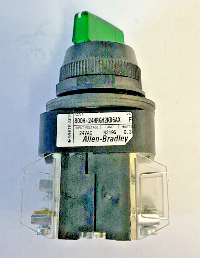 ALLEN BRADLEY 800H-24HRGH2KB6AX SELECTOR SWITCH SER F 24VAC 0.30WATTS1