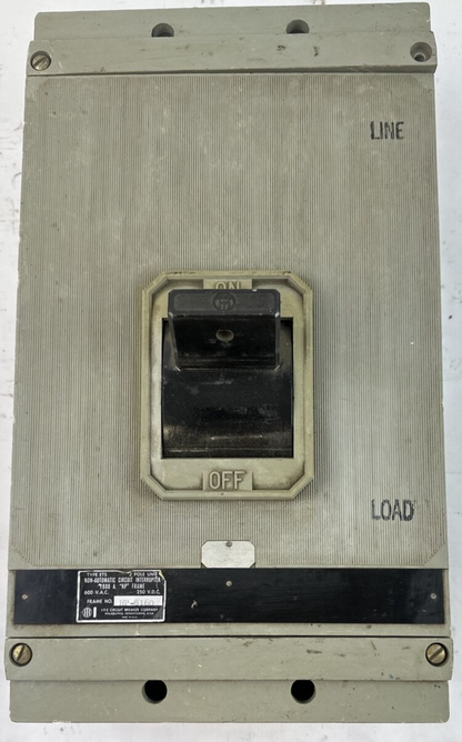 ITE HP-S16 600VAC 250VDC 3POLE 1600A NON-AUTOMATIC CIRCUIT INTERUPTER "HP" FRAME0