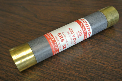 BOX of 10 ECONOMY / FEDERAL PACIFIC ELECTRIC ERS35 FUSE 35A / 600V / NEW SURPLUS1