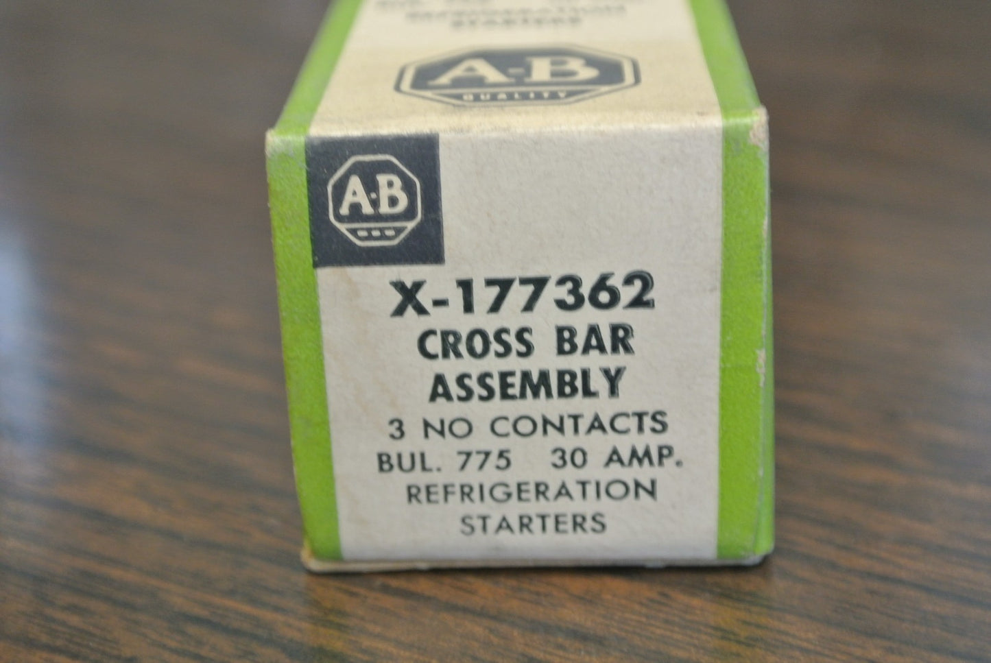 A-B X-177362 CROSS BAR ASSEMBLY / 30A / 3 N.O. / REFRIGERATION STARTER / NEW1
