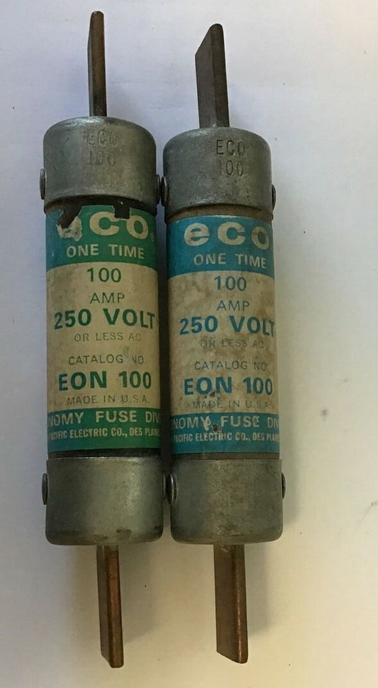ECONOMY EON-100 FUSE 100A ECO ONE TIME 250VAC ***LOTOF2***0