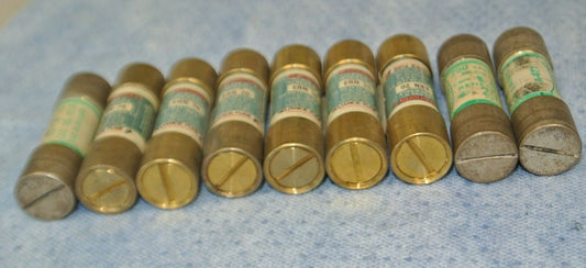 LOT of 9 / ECONOMY ERN20 & SHAWMUT RF20 RENEWABLE FUSES 30A / 250V NEW SURPLUS 0