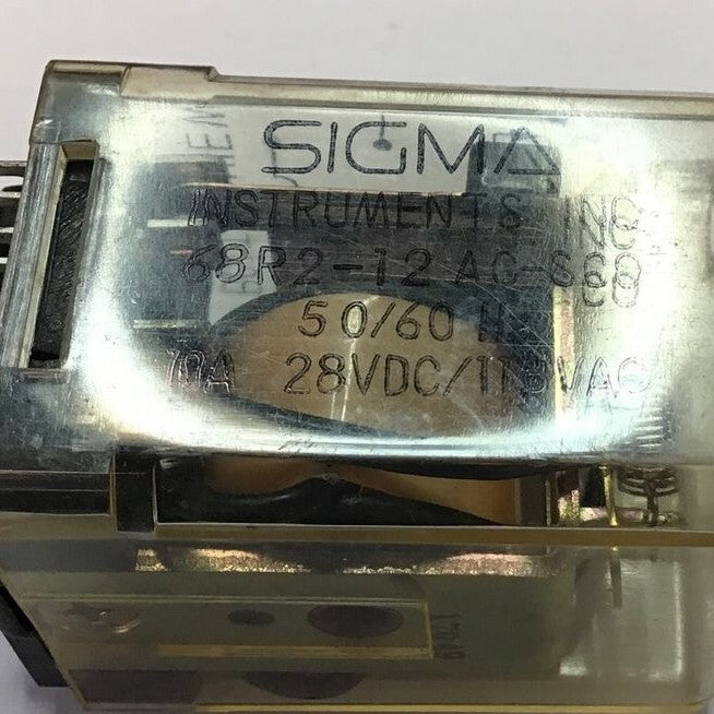 SIGMA 68R2-12AC-SCO RELAY 50/60HZ 10A 28VDC/115VAC2