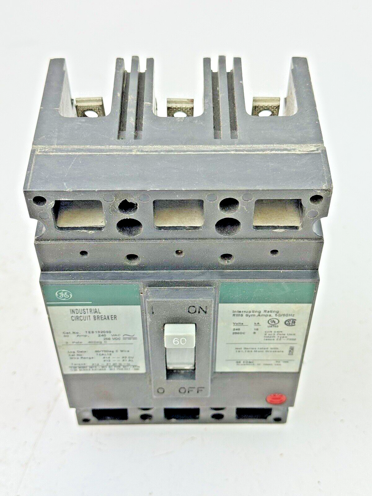 GE - TEB132060 - INDUSTRIAL CIRCUIT BREAKER  - 60 A, 240 VAC, 250 VDC, 3 POLE5