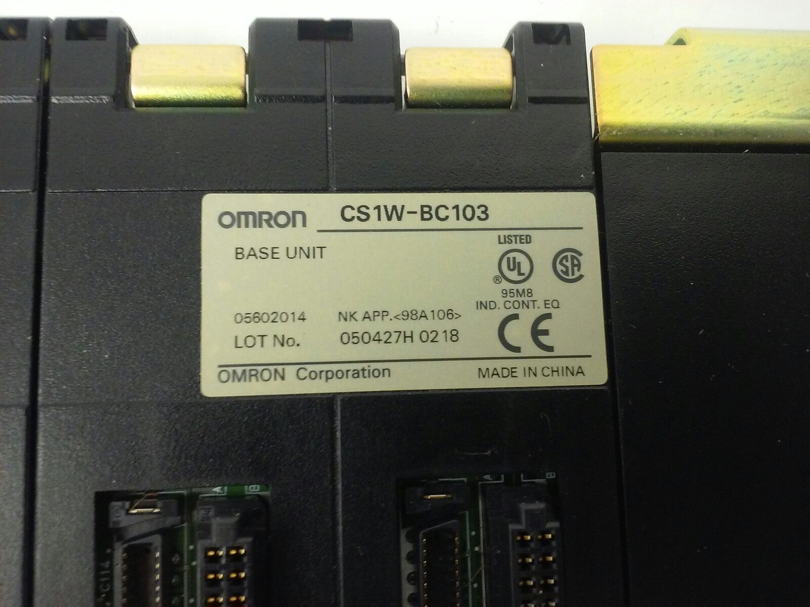 OMRON CS1W-BC103 10-SLOT, I/O MODULE BASE UNIT, USED GOOD CONDITION, CS1W1