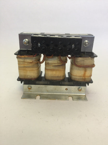 TCI KLR18CTB THREE PHASE LINE REACTOR 600V 60HZ 18A 3PH 24.0V. IZ @ 18A 4