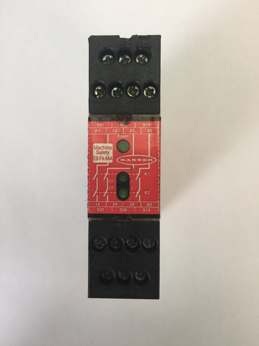 BANNER ES-FA-A99 MACHINE SAFETY RELAY 24V AC/DC 250mA0