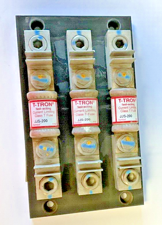 MARATHON 6T200A3B FUSE HOLDER 200A 600V W/ JJS-200 T-TRON FUSES0