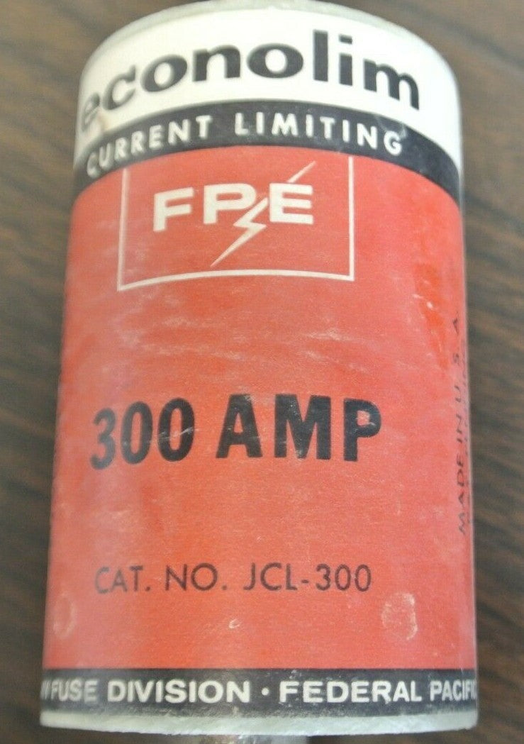 ECONOMY / FEDERAL PACIFIC ELECTRIC / JCL-300 CURRENT-LIMITING FUSE / 300A / 600V2