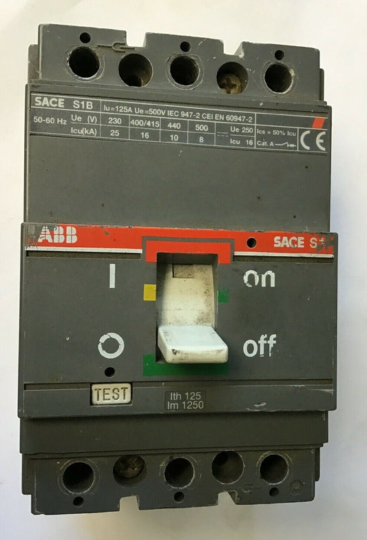 ABB S1B CIRCUIT BREAKER 125AMP 500V 3POLE0