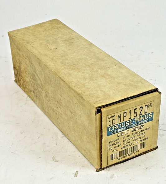 CROUSE-HINDS *BOX OF 10*-MP1520-2-1 POLE,15-20 A,240 VAC CIRCUIT BREAKER -MURRAY0