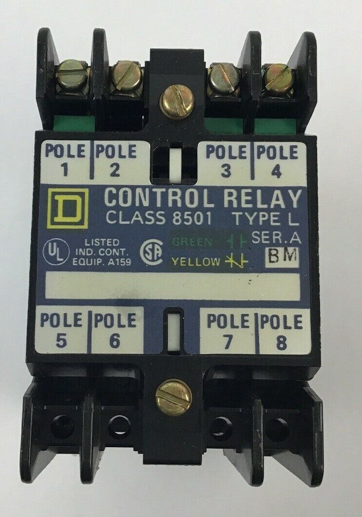SQUARE D 8501 L0-30 MAGNETIC CONTROL RELAY SER.A COIL12060/110-50 BM 3