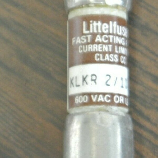 LOT of 5 / LITTELFUSE KLKR2/10 FUSE / 2/10A / 600V / NEW SURPLUS KLKR-2/101