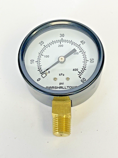 MARSH/ BELLOFORM - GG2560L4- PRESSURE GAUGE - 2.5" DIAMETER, 1/4" NPT, 0-60 PSI4