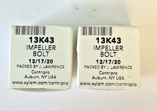 GOULDS 13K43 IMPELLER BOLT ***LOTOF2***0
