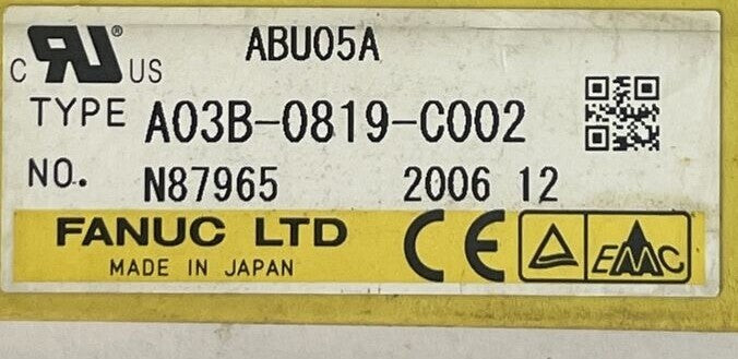 FANUC A03B-0819-C002 BACKPLANE RACK ASSEMBLY 5 SLOT1