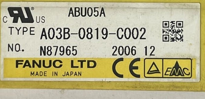 FANUC A03B-0819-C002 BACKPLANE RACK ASSEMBLY 5 SLOT1