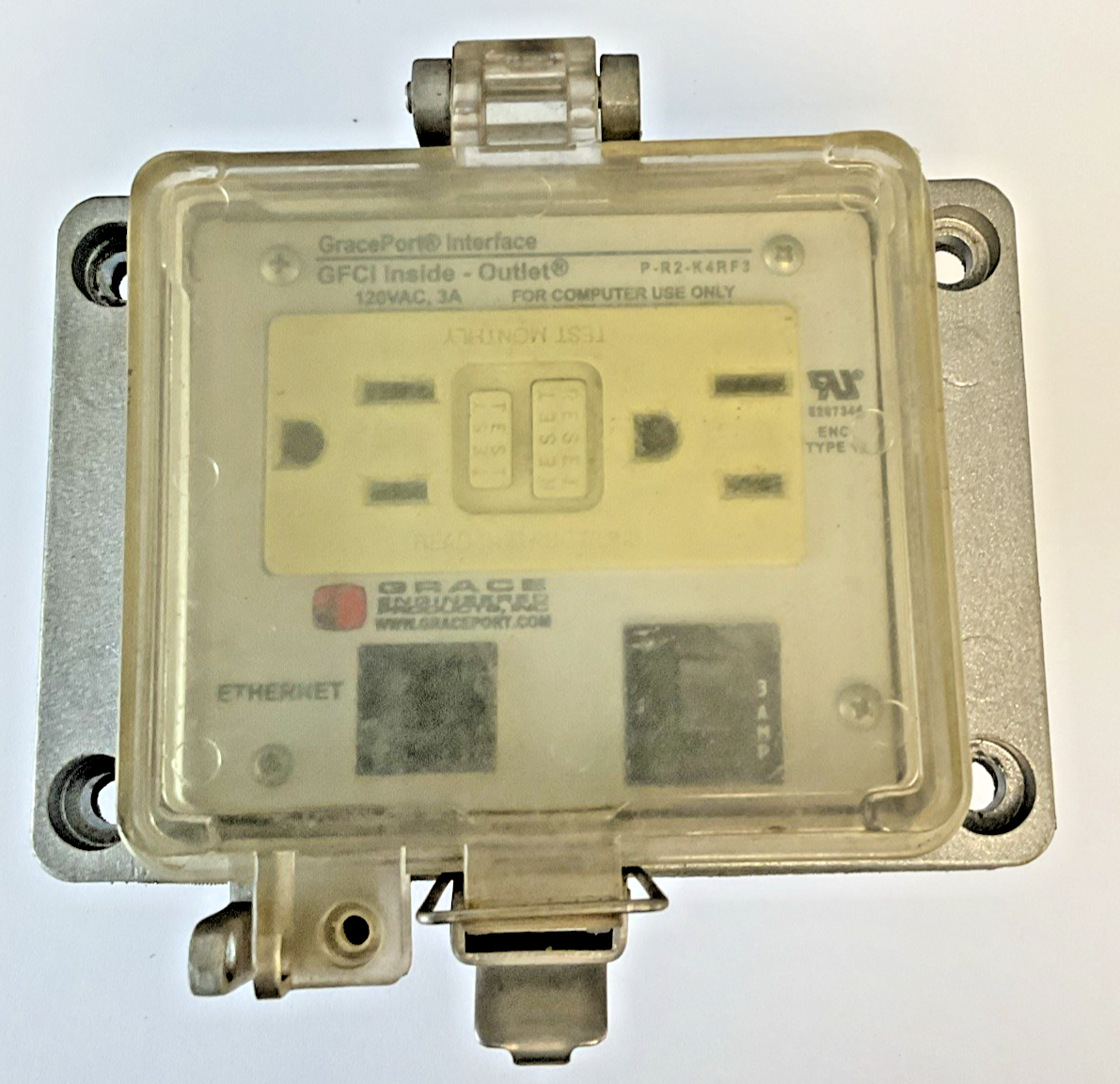 GRACEPORT P-R2-K4RF3 INTERFACE 120VAC 3A GFCI INSIDE-OUTLET1