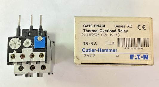 CUTLER HAMMER C316 FNA3L THERMAL OVERLOAD RELAY SER.A2 3.5-5A 690V 10A0