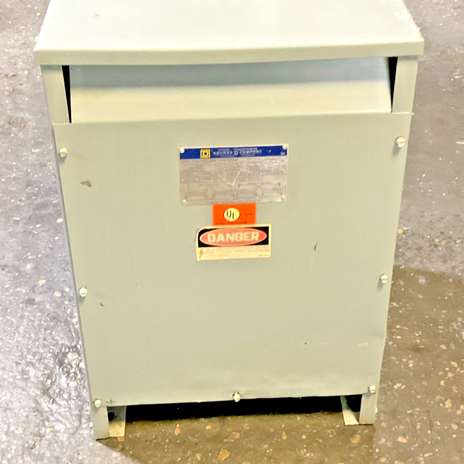SQUARE D 37S3H TRANSFORMER H.V.120-480V L.V.120-240 37.5KVA CLASS AA 60HZ TYPE S4