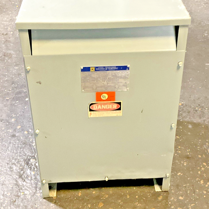 SQUARE D 37S3H TRANSFORMER H.V.120-480V L.V.120-240 37.5KVA CLASS AA 60HZ TYPE S4