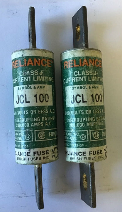 RELIANCE JCL 100 CURRENTLIMITNG FUSE 600VAC ***LOTOF2***0