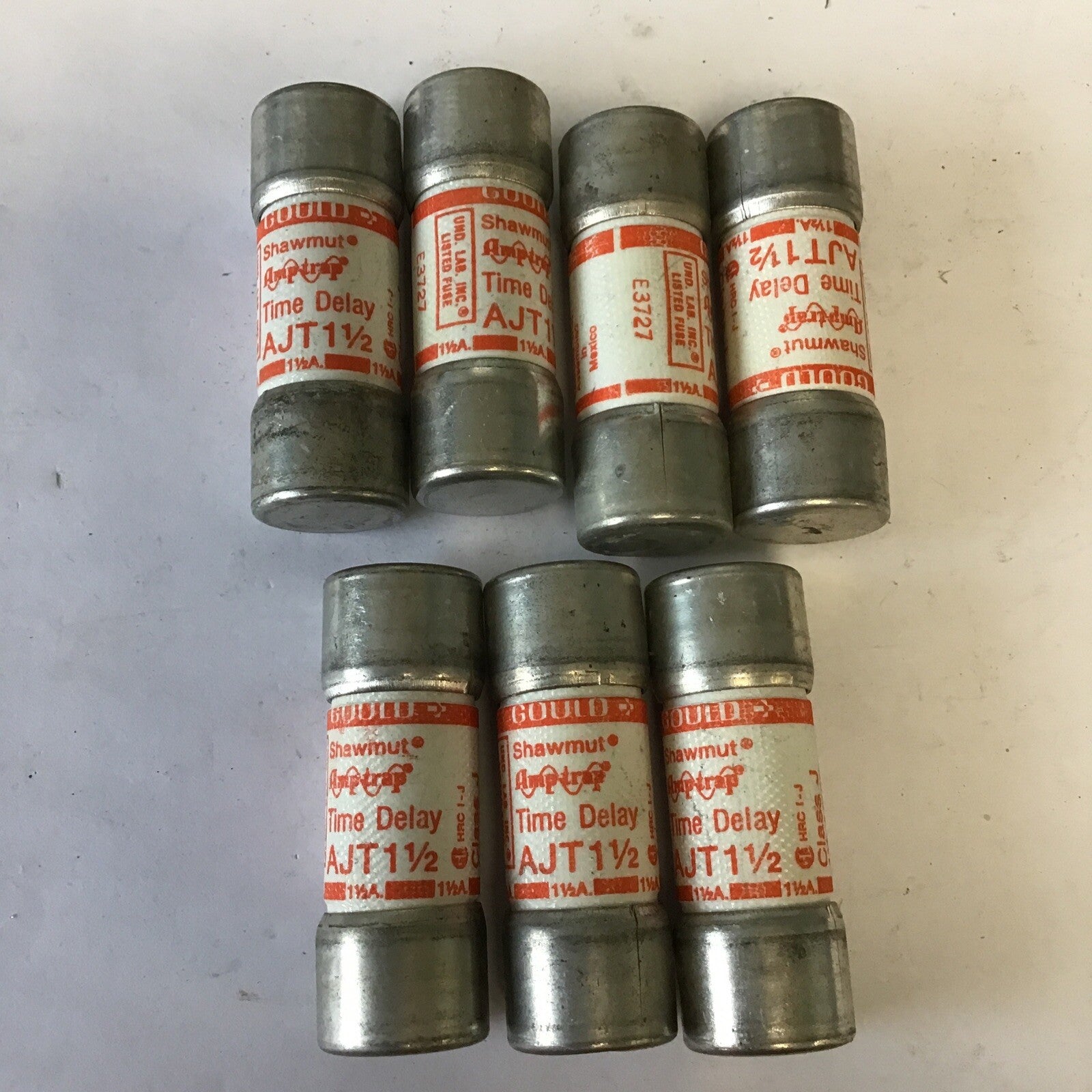 GOULD SHAWMUT AJT1 1/2 AMP TRAP TIME DELAY  600V ***LOTOF7***0