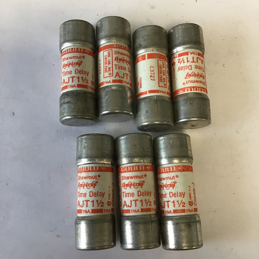 GOULD SHAWMUT AJT1 1/2 AMP TRAP TIME DELAY  600V ***LOTOF7***0