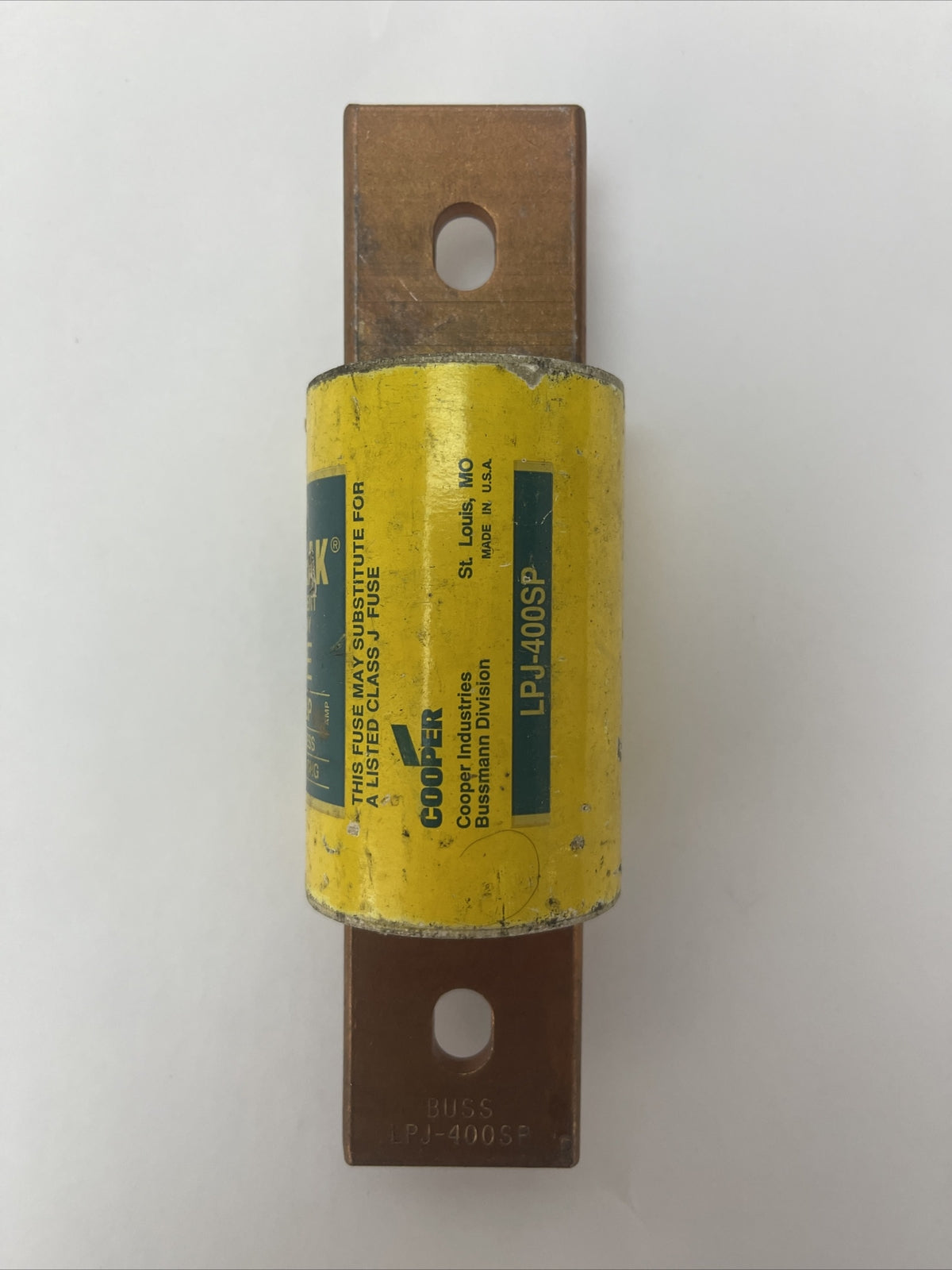 BUSSMANN LPJ-400SP LOW-PEAK DUAL-ELEMENT TIME-DELAY FUSE 400AMP 600VAC3