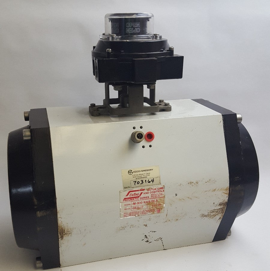 UNITORQ M-900 K4/5 DLS FCCW PNEUMATIC ACTUATOR w/ ASCO VR3C2YAA2NGA0