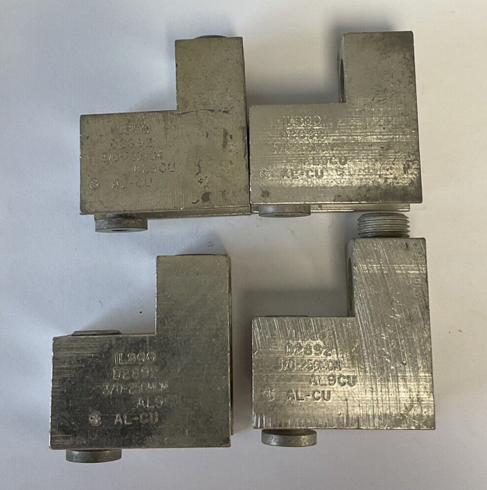 ILSCO D2892 LUG 3/0 250MCM -3/0 AL9CU NO LUG SCREWS ***LOTOF4***0