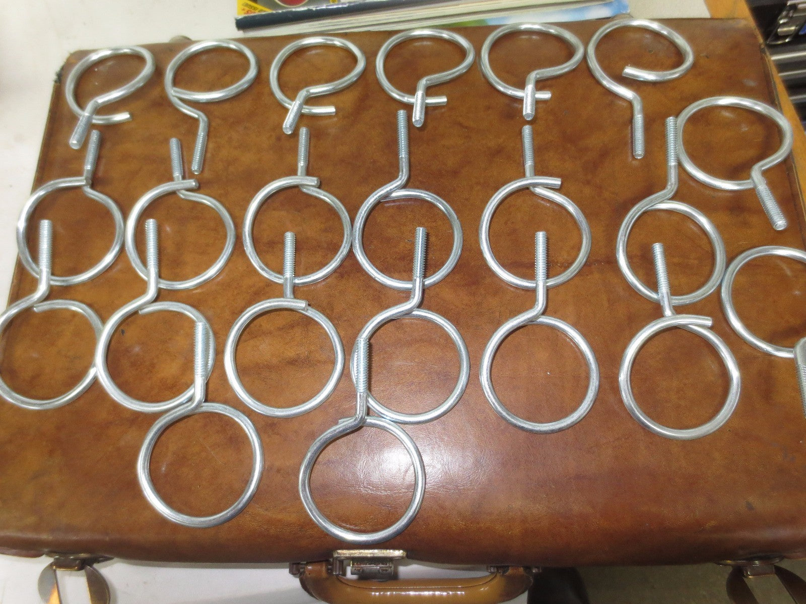 CHROME BRIDLE RINGS - 2" - 1/4" THREAD - NEW SURPLUS - LOT of 226