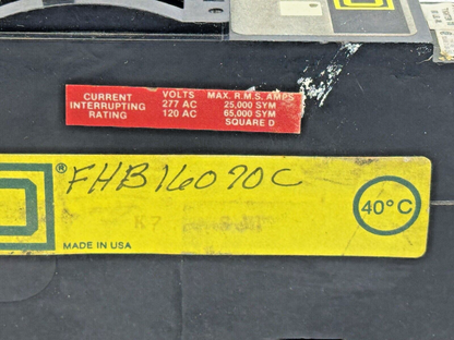 SQUARE D - FHB16070C - I-LINE MOLDED CASE CIRCUIT BREAKER - 1 POLE/ 70 A/ 277VAC6