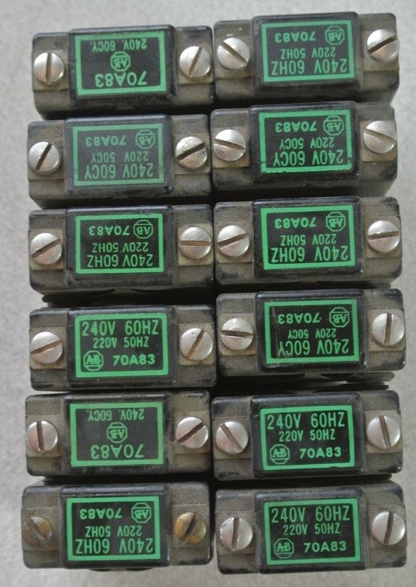 ALLEN-BRADLEY 70A83 COIL SIZE 0 220V/50Hz, 240V/60Hz - NEW SURPLUS - LOT of 120