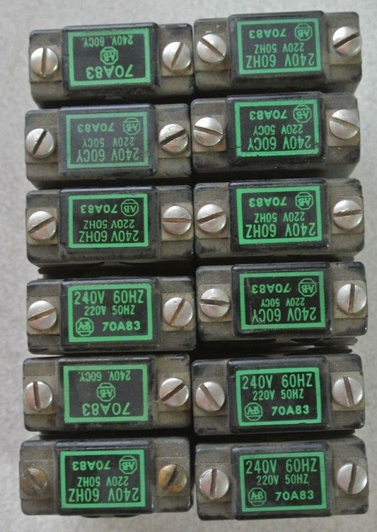 ALLEN-BRADLEY 70A83 COIL SIZE 0 220V/50Hz, 240V/60Hz - NEW SURPLUS - LOT of 120