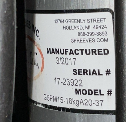 GRACO 206405 SERIES L16K FIRE-BALL 300 AIR POWERED PUMP GSPM-15-18kgA20-37 LUBE6
