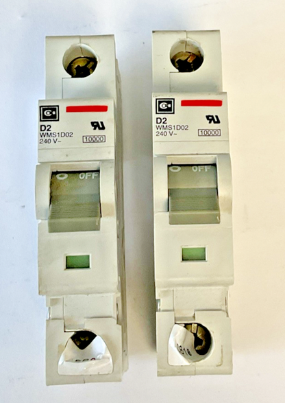 CUTLER HAMMER WMS1D02 CIRCUIT BREAKER 240VAC ***LOTOF2***0