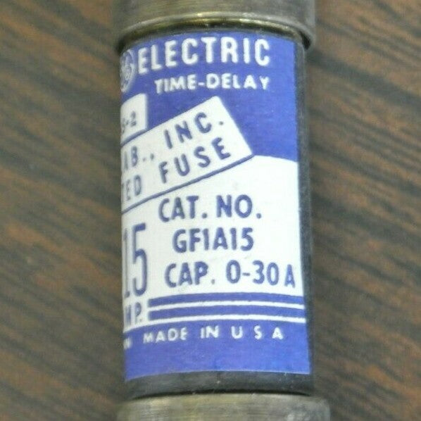 BOX of 10 / GENERAL ELECTRIC GF1A15 RENEWABLE FUSE / 15A / 250V / NEW SURPLUS1