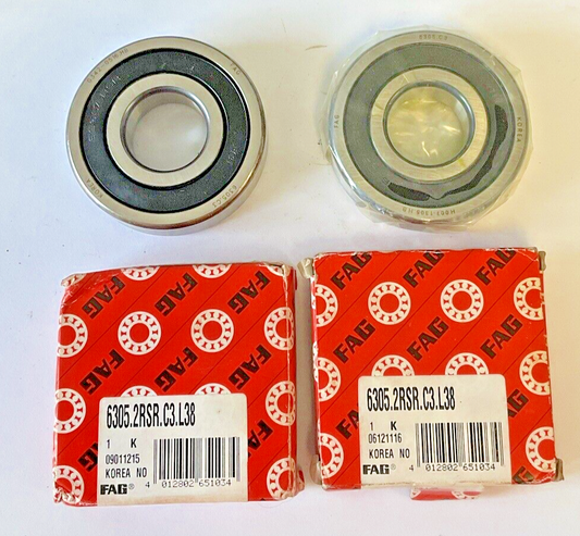 FAG 6305.C3 BALL BEARING 6305.2RSR.C3.L38 ***LOTOF2***0