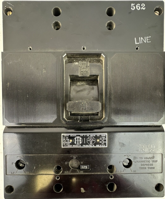 ITE ET5715 400A CIRCUIT BREAKER FRAME 250VDC 600VAC 2POLE W/ 125A TRIP UNIT0