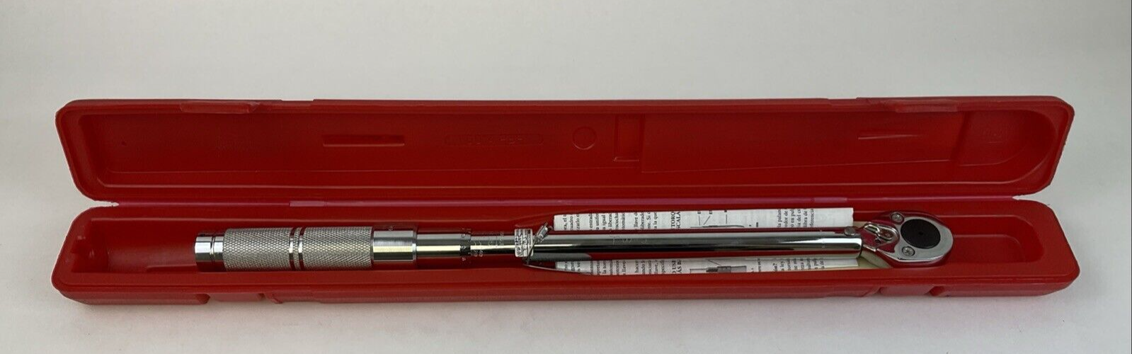PROTO J6016C 1/2" DRIVE 30-150 FT-LB RACHETING HEAD MICROMETER TORQUE WRENCH1